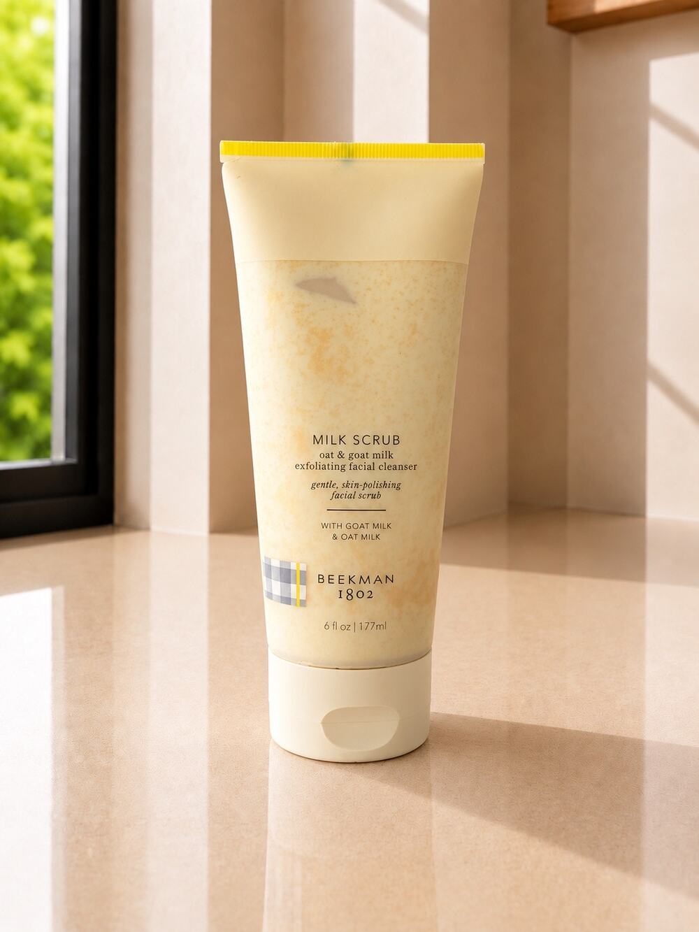 $45 New Beekman 1802 Milk Scrub Oat & Goat Milk Facial Cleanser 6 oz